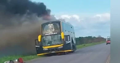 Video: Un bus se incendia en la carretera Bioceánica